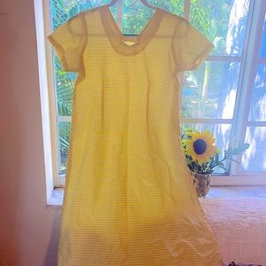 Yellow Plaid Dress